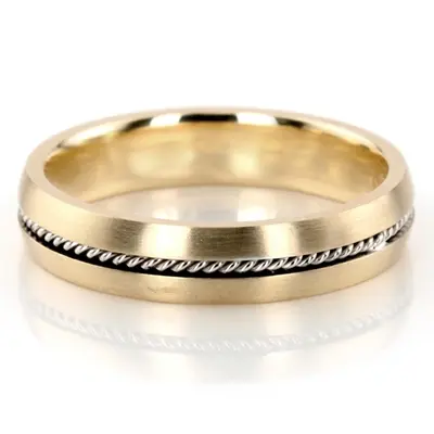 Braided Two-Color Handcrafted Wedding Band  - view 1 of 2
