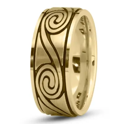 10K yellow gold 8.5mm. same as picture spiral-cut-wedding-ring - alternate view 2 thumbnail