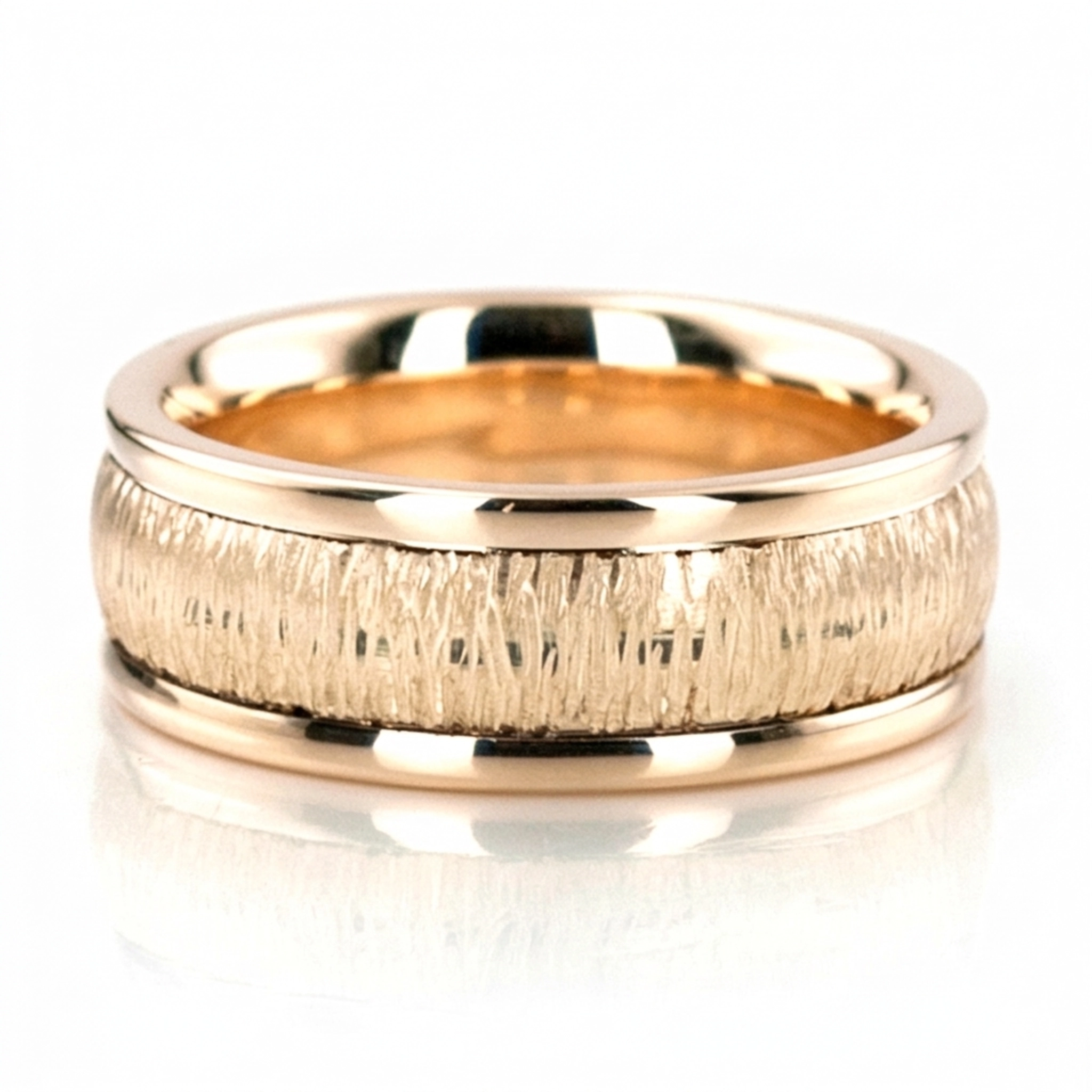 10K yellow gold 7.5mm. same as picture hand-made-wedding-rings - main view