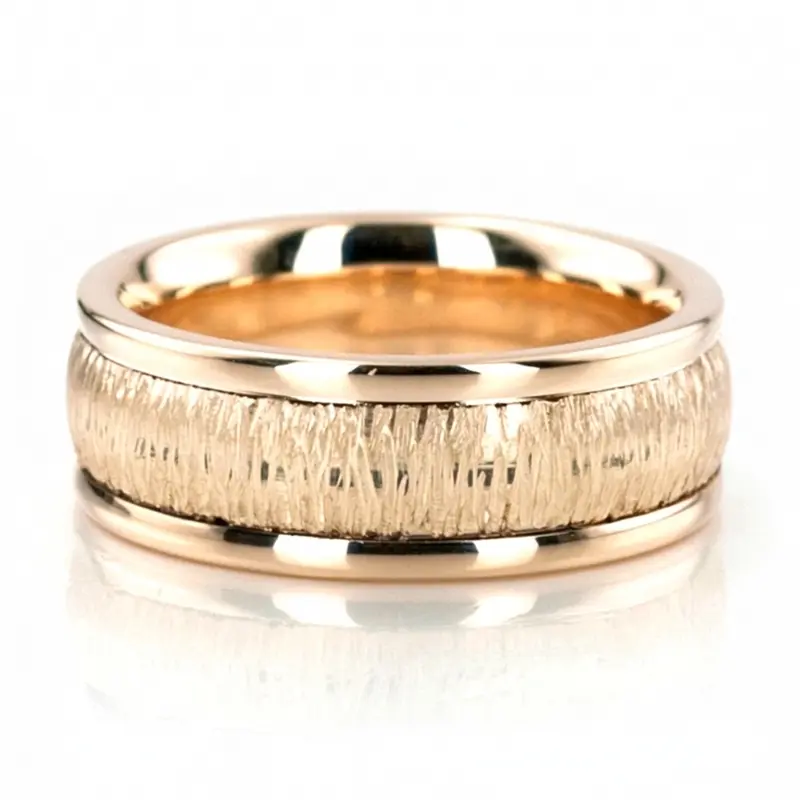 14K yellow gold 7.5mm. same as picture hand-made-wedding-rings - main view