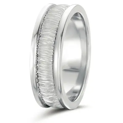 10K white gold 7.5mm. same as picture hand-made-wedding-rings - alternate view 3 thumbnail
