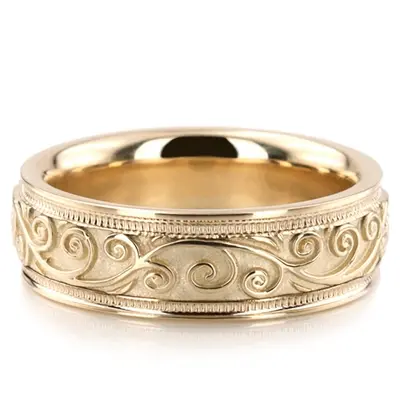 Elegant Antique Wedding Band 