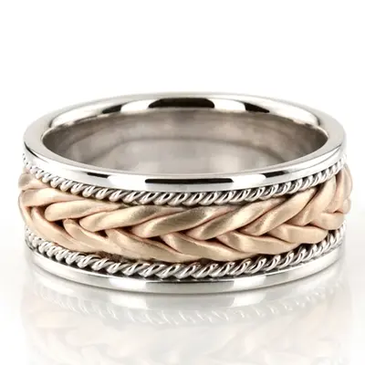 Stylish Hand Braided Wedding Band 