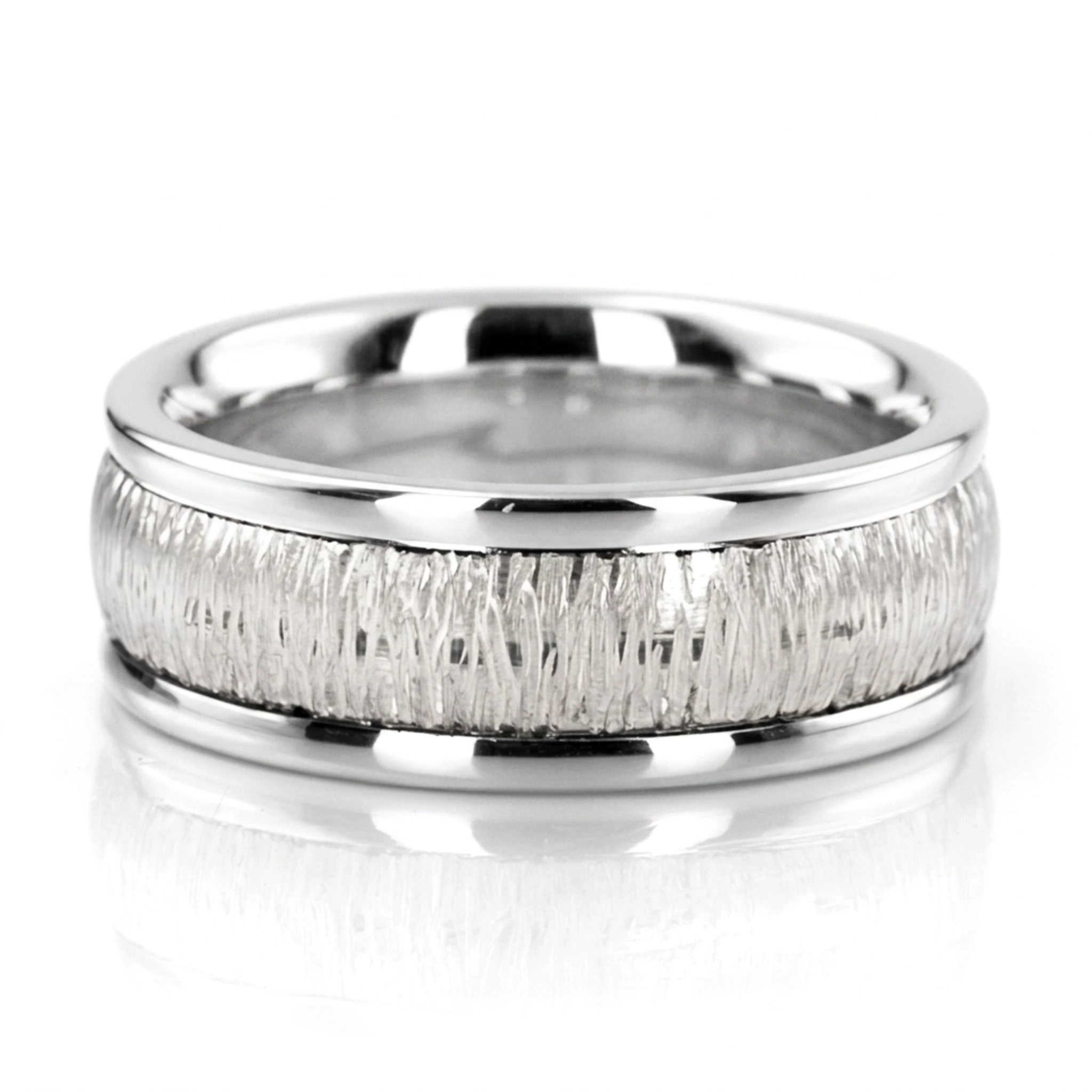 10K white gold 7.5mm. same as picture hand-made-wedding-rings - alternate view 2