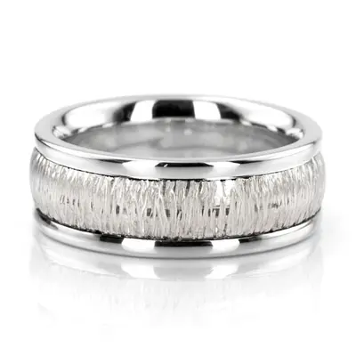 10K white gold 7.5mm. same as picture hand-made-wedding-rings - alternate view 2 thumbnail