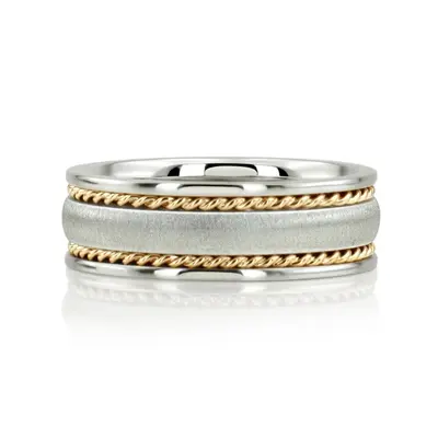 Brushed Round Handcrafted Wedding Ring