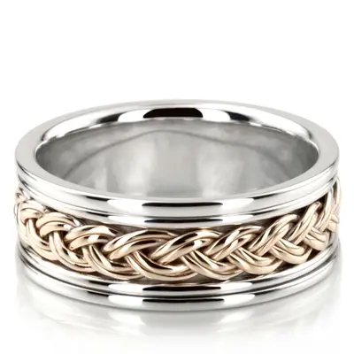 Double-Braided Handmade Wedding Band 