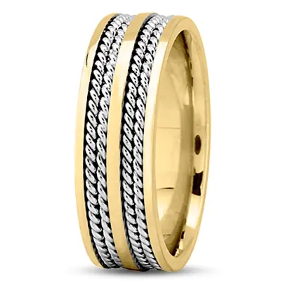 Two Row Double Braided Wedding Band - view 4 of 4