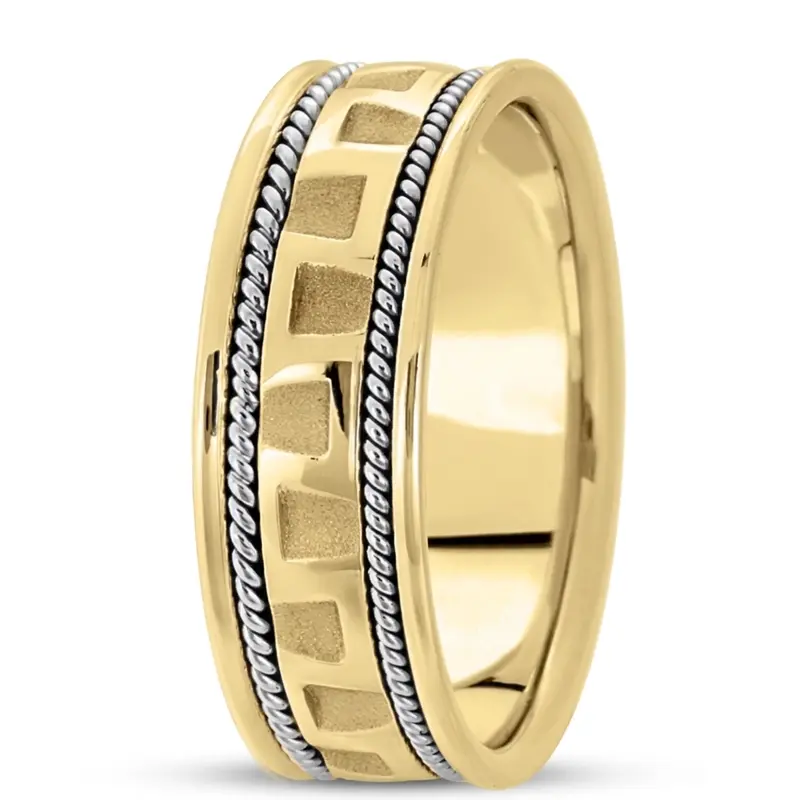 platinum 7.5mm. high polish hand-made-modern-wedding-band - alternate view 5