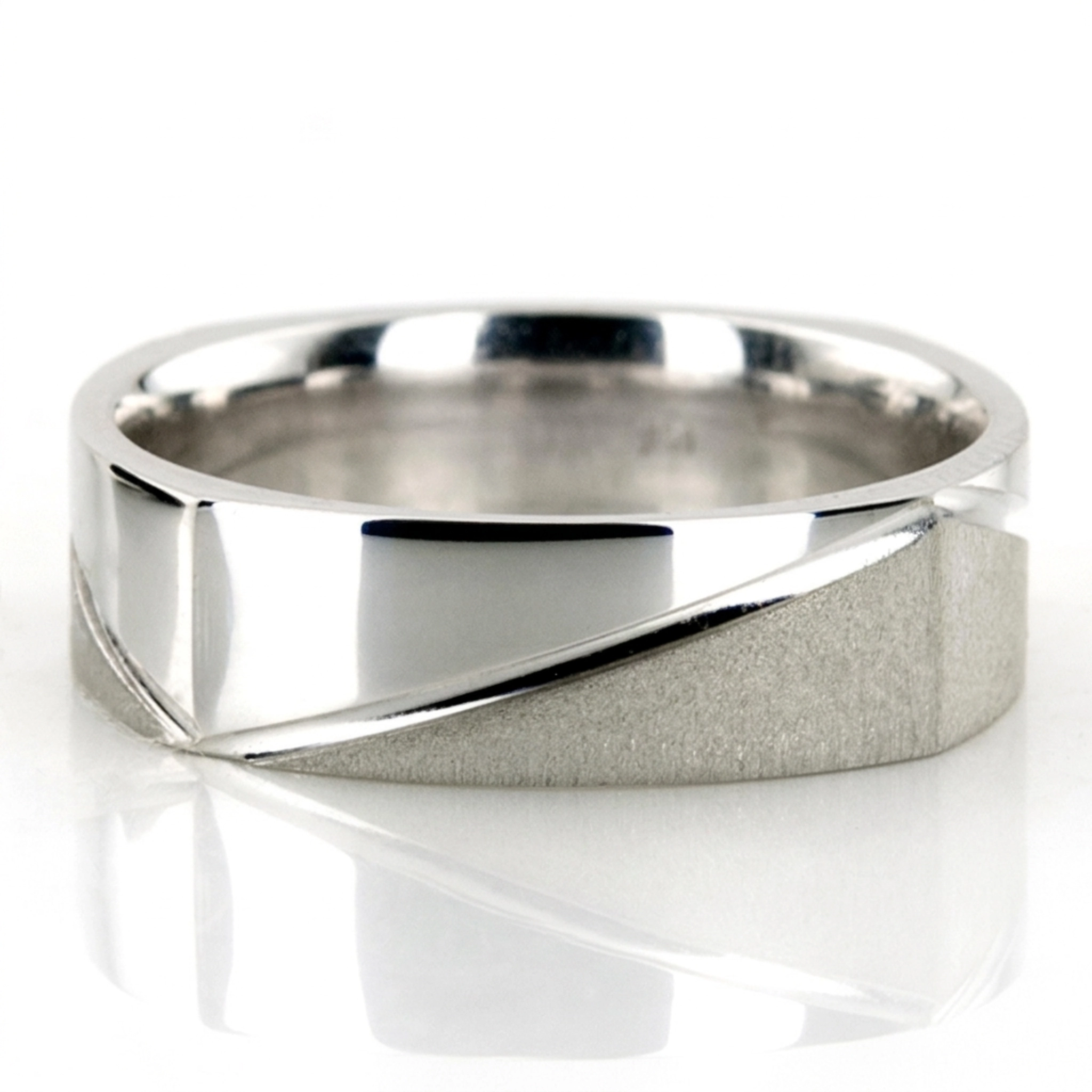 14K white gold 6mm. same as picture diamond-cut-wedding-ring - main view