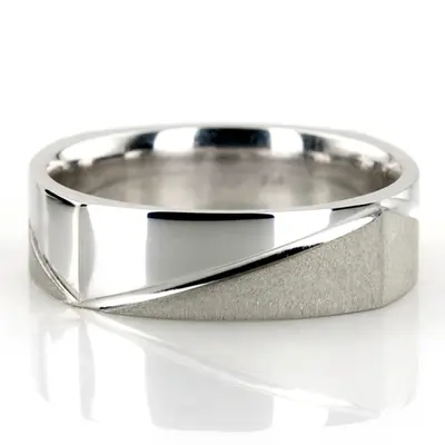 14K white gold 6mm. same as picture diamond-cut-wedding-ring - main view thumbnail
