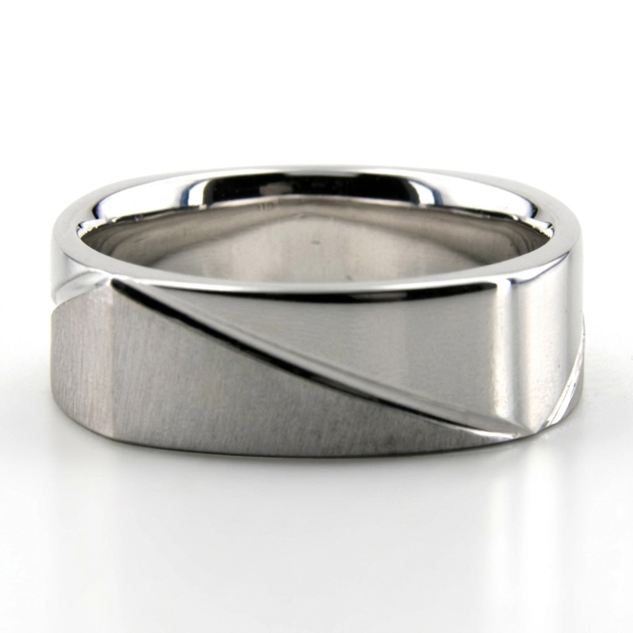 14K white gold 7mm. same as picture diamond-cut-wedding-ring - alternate view 3