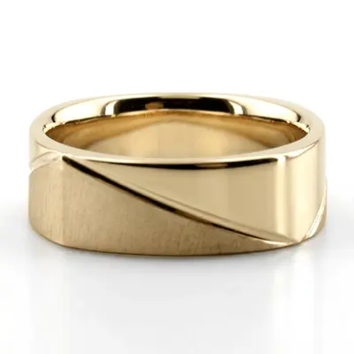 14K yellow gold 7mm. same as picture diamond-cut-wedding-ring - alternate view 4 thumbnail