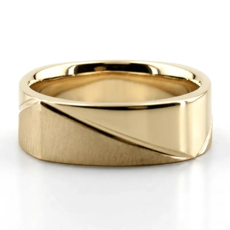 14K yellow gold 7mm. same as picture diamond-cut-wedding-ring - alternate view 4