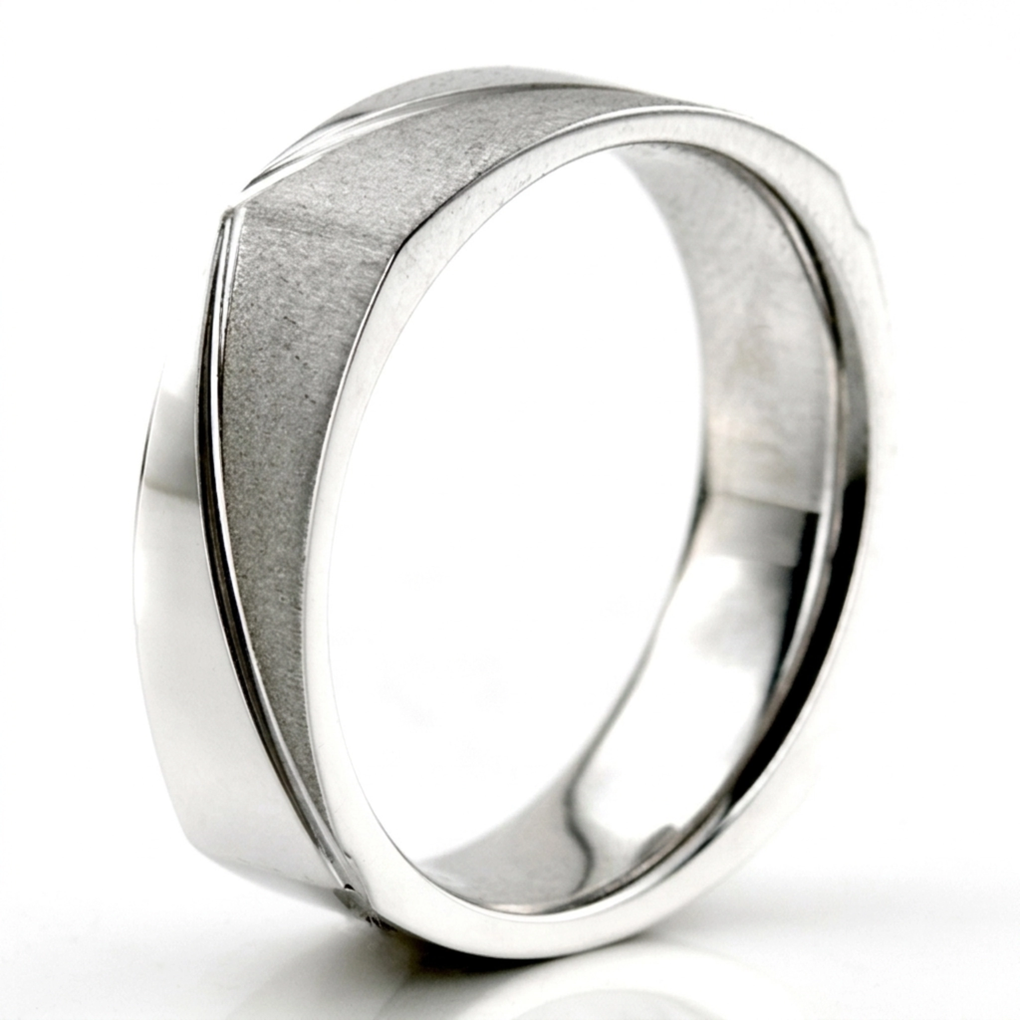 14K white gold 6mm. same as picture diamond-cut-wedding-ring - alternate view 5