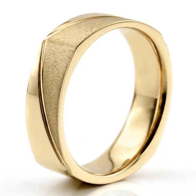 14K yellow gold 6mm. same as picture diamond-cut-wedding-ring - alternate view 6
