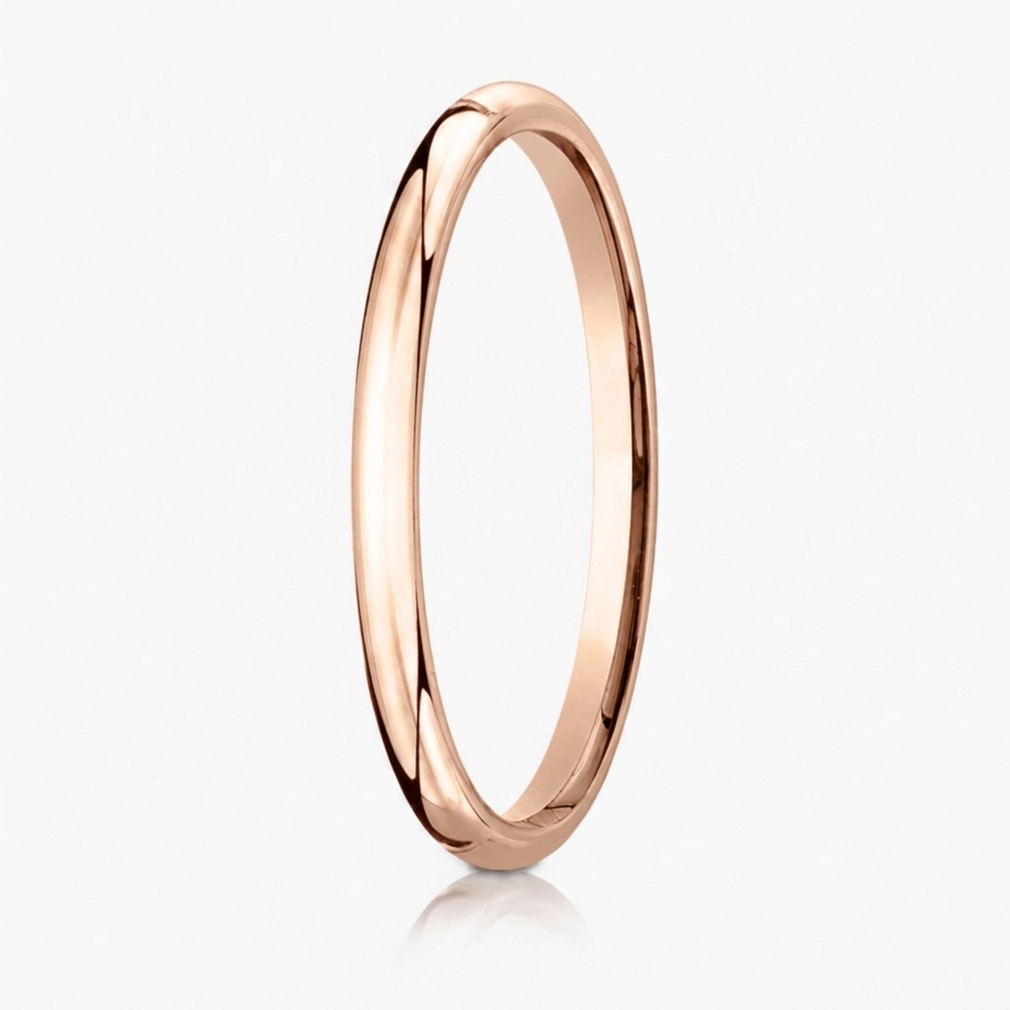 10K pink gold 2mm. high polish Plain-Dome-Comfort-Fit-Wedding-Band - alternate view 4