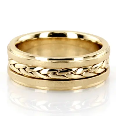 10K yellow gold 7mm. same as picture hand-made-wedding-ring - alternate view 2 thumbnail