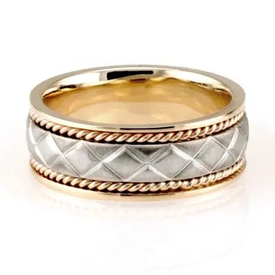 Exquisite XX Brushed Handcrafted Wedding Ring  - view 1 of 3