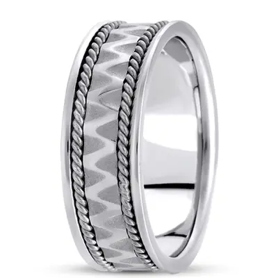 Elegant Braided Wedding Band 