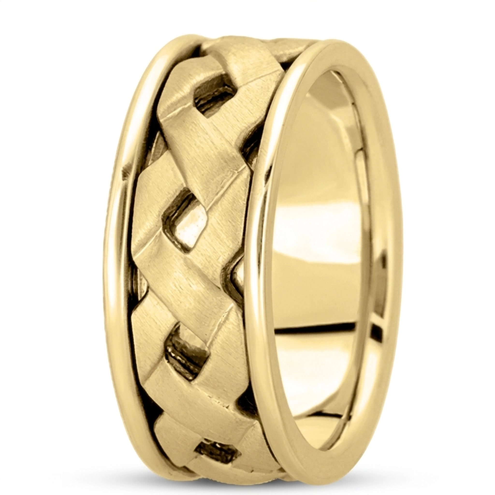 10K yellow gold 9mm. same as picture hand-made-contemporary-wedding-band - alternate view 2