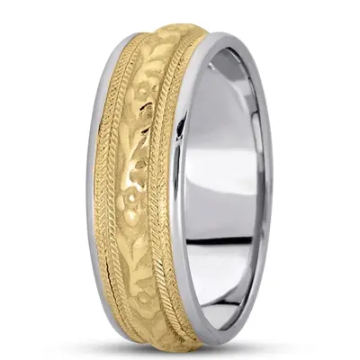 Classic Handmade Antique Wedding Band 