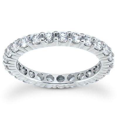 Shared Prong Set Round Diamond Eternity Wedding Band (1.40 ct. tw) - view 1