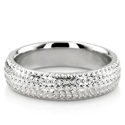 Incised Round Wedding Ring 