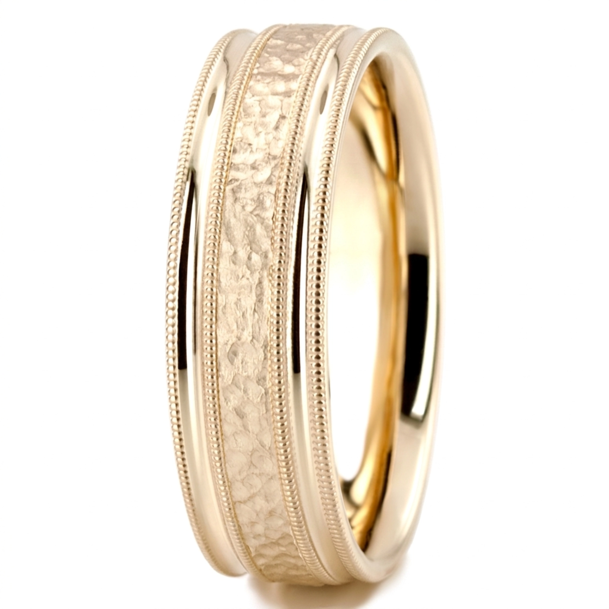 10K yellow gold 6mm. same as picture diamond-cut-fancy-wedding-ring - alternate view 6