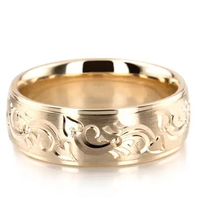 Majestic Floral Wedding Band