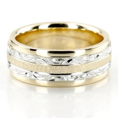 Exclusive Floral Design Wedding Band