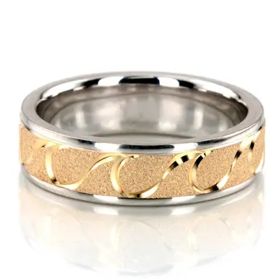 Unique Diamond Cut Wedding Ring 