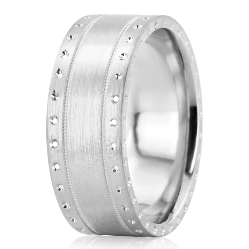 platinum 8mm. satin designer-wedding-band - alternate view 4