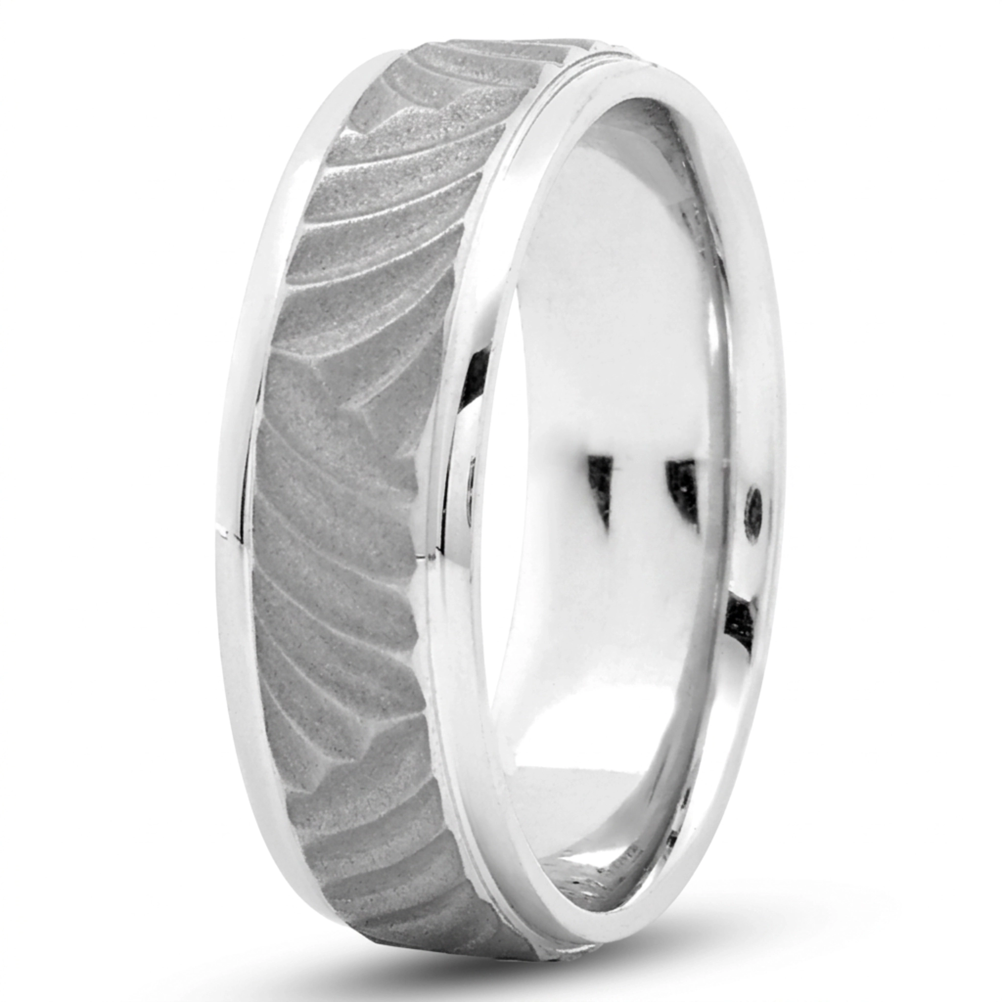 10K white gold 7mm. same as picture classic-fancy-wedding-band - alternate view 2