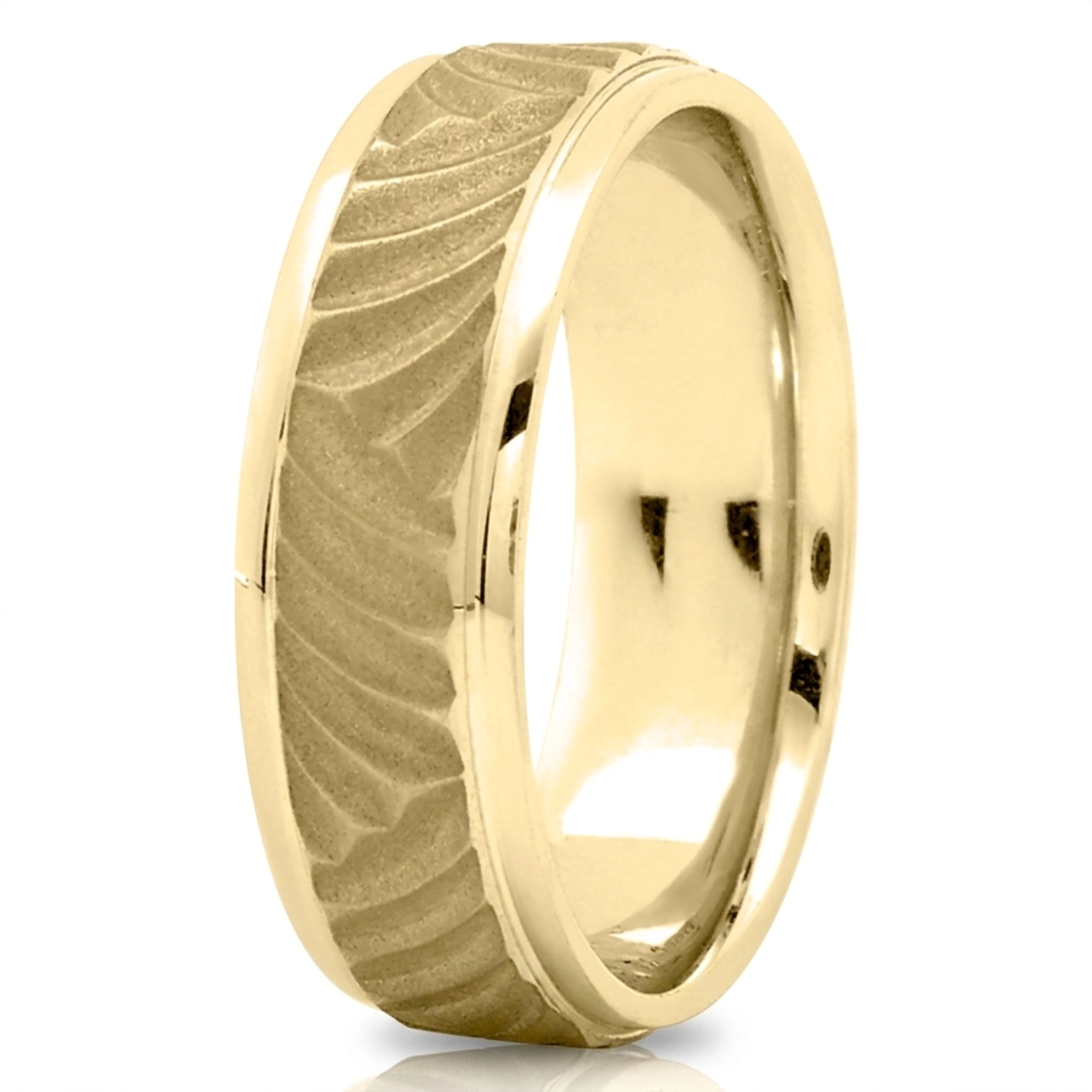 10K yellow gold 7mm. same as picture classic-fancy-wedding-band - alternate view 3