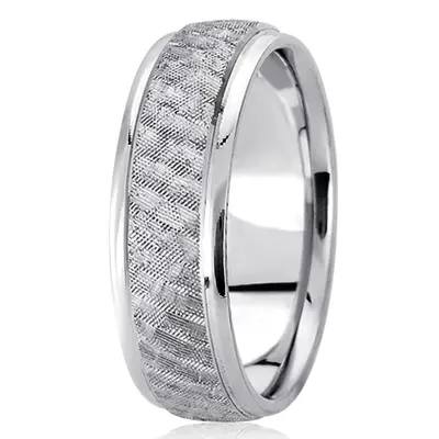 10K white gold 7mm. same as picture diamond-cut-fancy-carved-wedding-band - alternate view 2 thumbnail