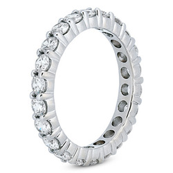 1.68 ct. Round Cut Prong Set Diamond Eternity Wedding Band thumbnail 2