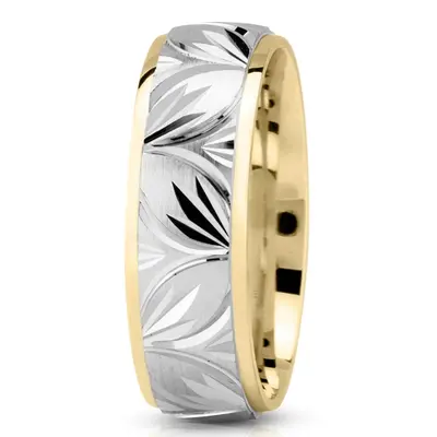 Charming Leaf Design Wedding Ring - view 5 of 8