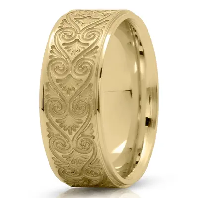 Lovely Heart Pattern Wedding Band  - view 5 of 6