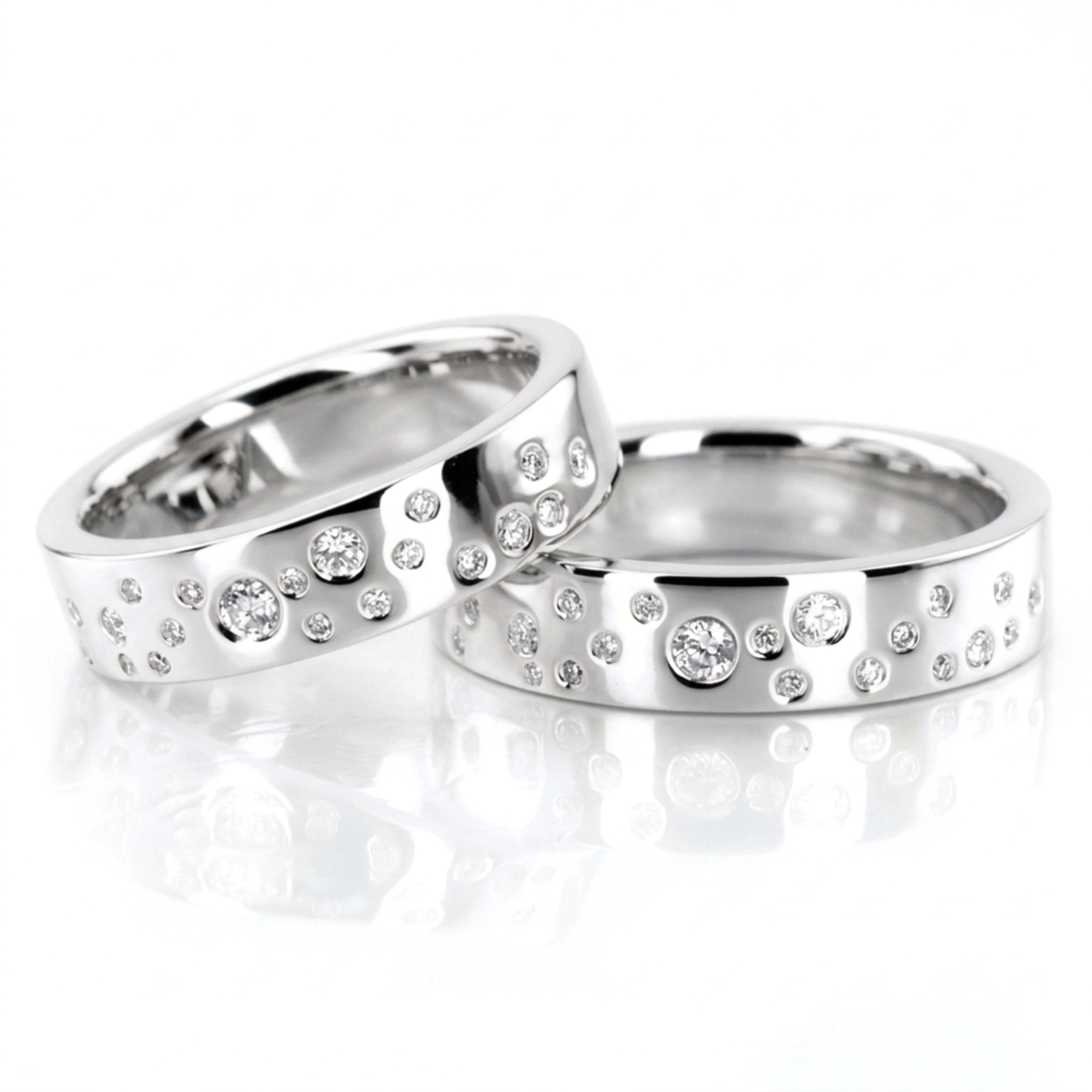 14K Bright-Lights-Diamond-Wedding-Band-Set - alternate view 2