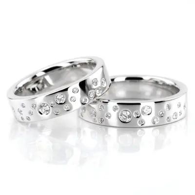 Bright Lights Diamond Wedding Matching Rings - view 2 of 4