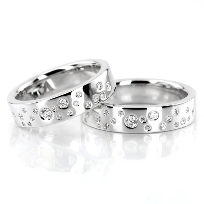 14K Bright-Lights-Diamond-Wedding-Band-Set - alternate view 2