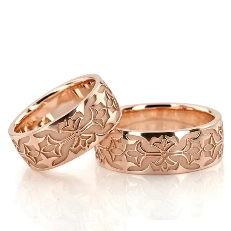 10K Bestseller-Milled-Design-Wedding-Ring-Set - alternate view 3
