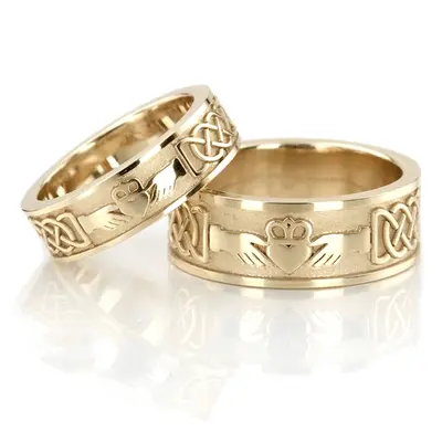 Claddagh Celtic Unisex Wedding Rings  - view 2 of 3