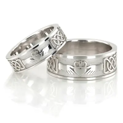 Claddagh Celtic Unisex Wedding Rings  - view 1 of 3