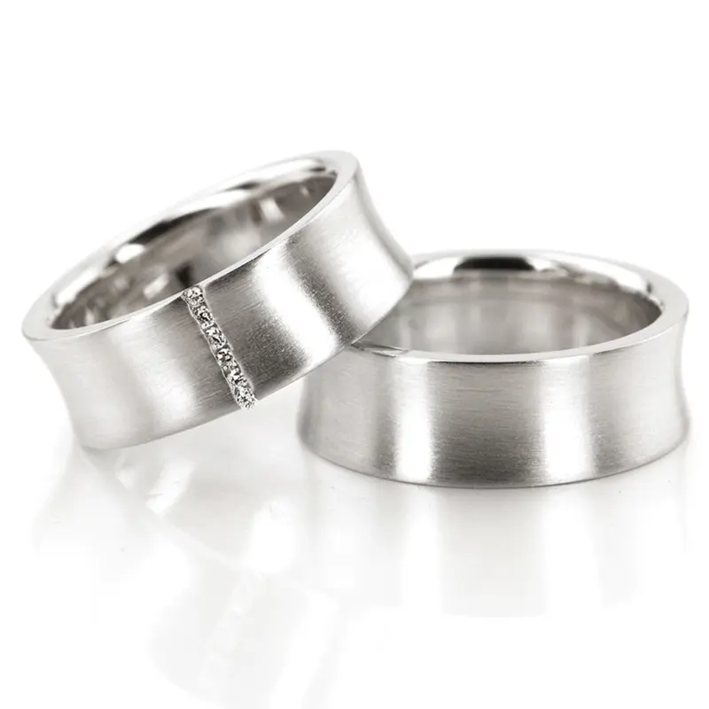 10K Channel-Set-Concave-Diamond-Wedding-Band - alternate view 2