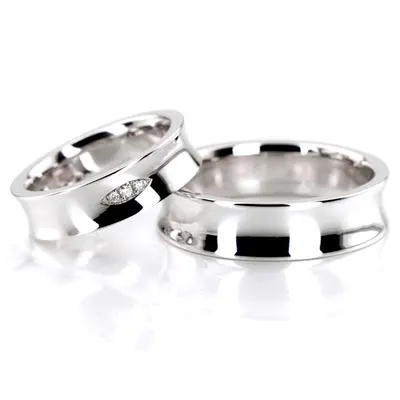 Spark Eye Diamond Wedding Band Set - view 1 of 4