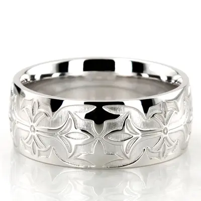 Bestseller Milled Design Wedding Ring Set - view 6 of 6