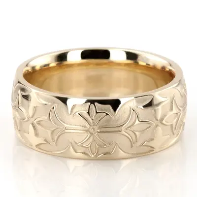 Bestseller Milled Design Wedding Ring Set - view 4 of 6