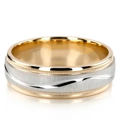 Wave Design Milgrain Wedding Band Set - view 4 of 4